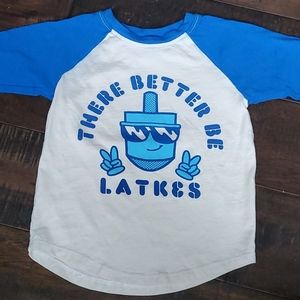 Tiny Whales Better Be Latkes Raglan Graphic Tee